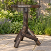 Großer Futtertisch für Vögel aus Holz 122 cm – Rustikales dunkles Holz