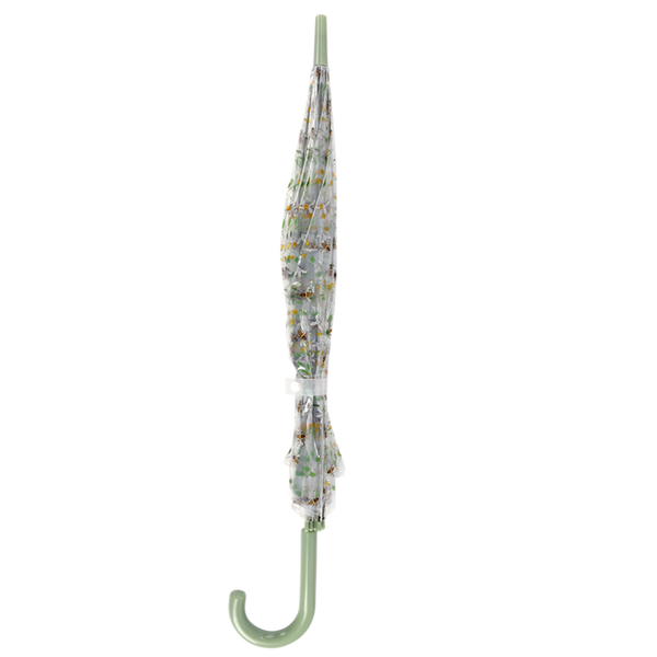 Transparenter Regenschirm mit Bienendruck