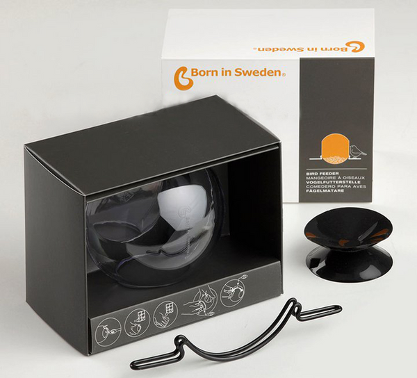 BirdFeeder Fensterfutterspender – Transparenter Fenster-Vogelfutterspender (15 x 10 x 15 cm)