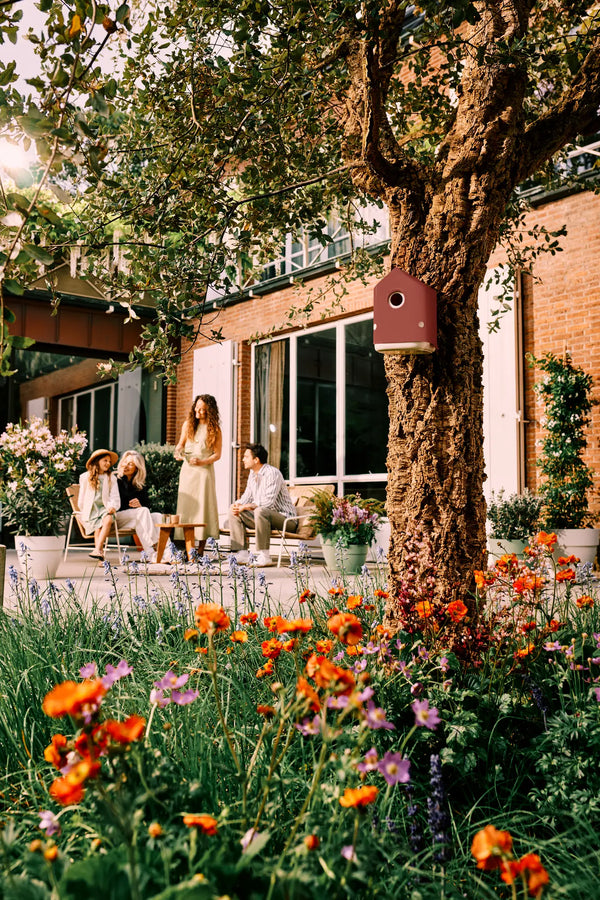 Cosy vogelhuisje toscaans rood – nestkast voor koolmezen & pimpelmezen | Duurzaam gerecycled kunststof & weerbestendig