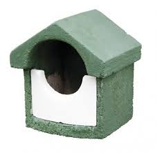 Nistkasten Holz Beton MiniFlush - Halbloch Bruder gr