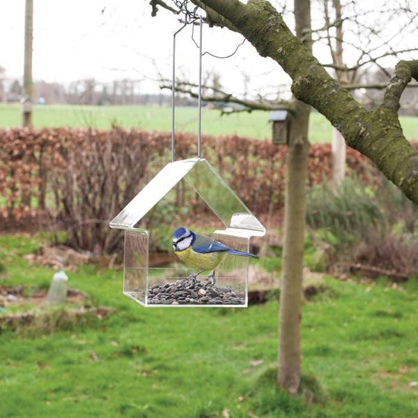 Acryl Hängefuttertisch transparent