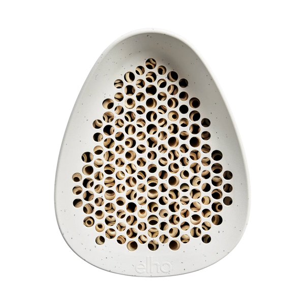 Essential bijenhotel fibrous grey – insectenhotel voor solitaire bijen | Duurzaam gerecycled kunststof & weerbestendig