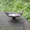 Vogeltränke aus Gusseisen auf Fuß 13,1 cm hoch
