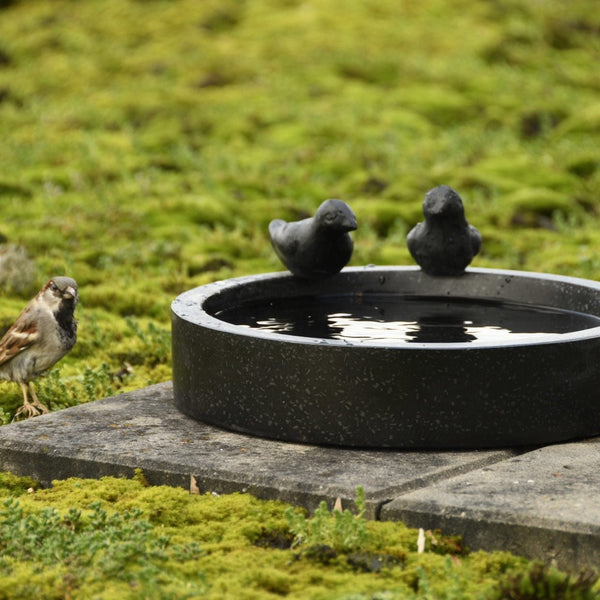 Vogeltränke Terrazzo rund
