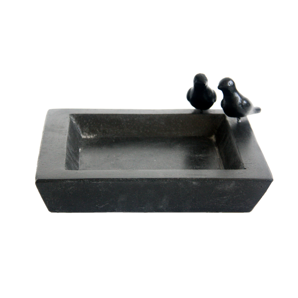 Quadratisches Terrazzo-Vogelbad