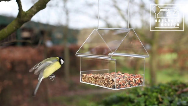 Acryl Hängefuttertisch transparent