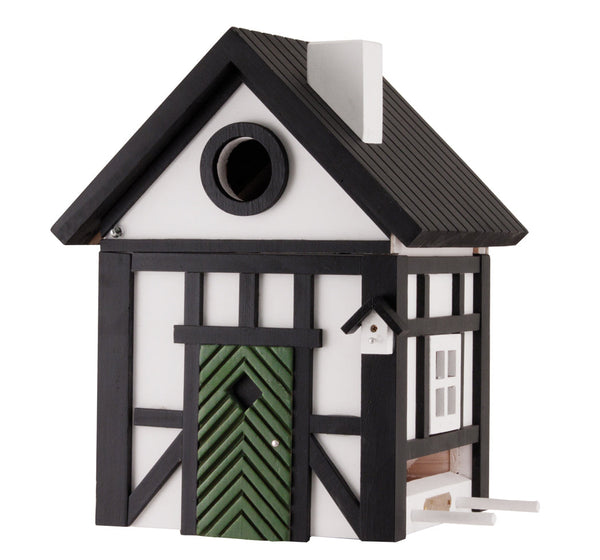 Vogelhaus Korsvirke Schwarz 2-in-1 Lärchenholz | Wildlife Garden