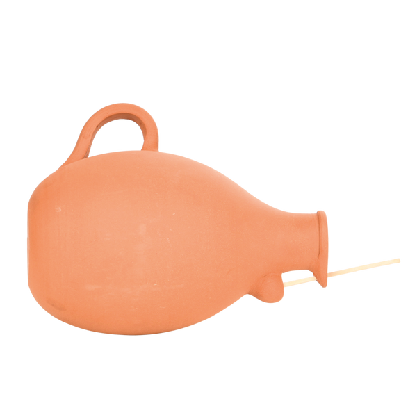 Terrakotta-Meise und Sperlingsvogeltopf