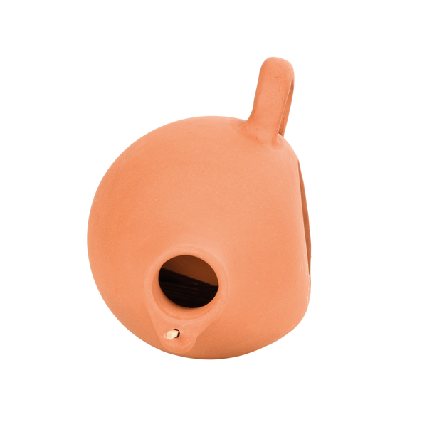 Terrakotta-Meise und Sperlingsvogeltopf