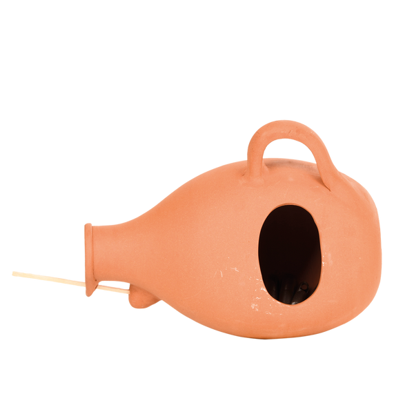 Terrakotta-Meise und Sperlingsvogeltopf