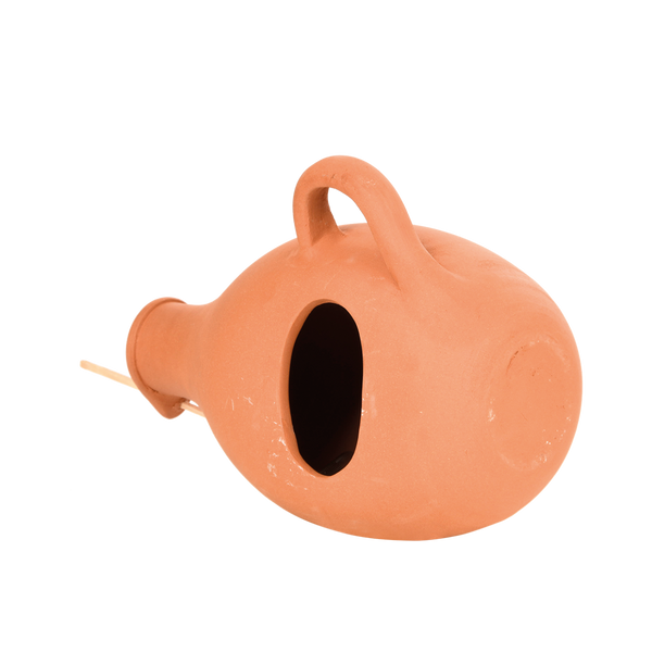 Terrakotta-Meise und Sperlingsvogeltopf