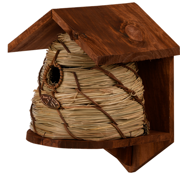 Vogelhaus Bienenkorbform Fichtenholz und Schilf | Esschert Design