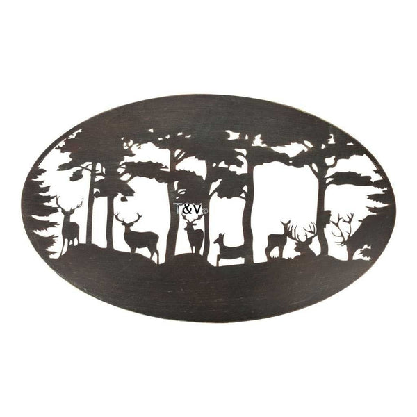 Wanddekoration ovaler Hirsch