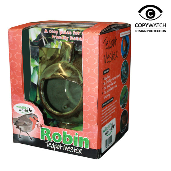 Teekanne Vogelhaus für Rotkehlchen