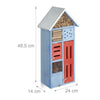 Insektenhotel blau mit Metalldach