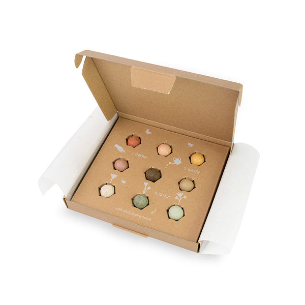 Geschenkbox Medium mit 9 Samenbomben - Dankeschön