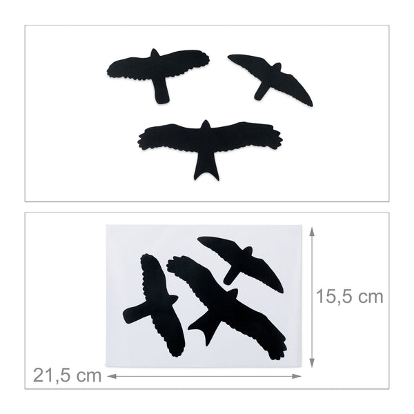 Fensteraufkleber Vogel 9 Stück im Set