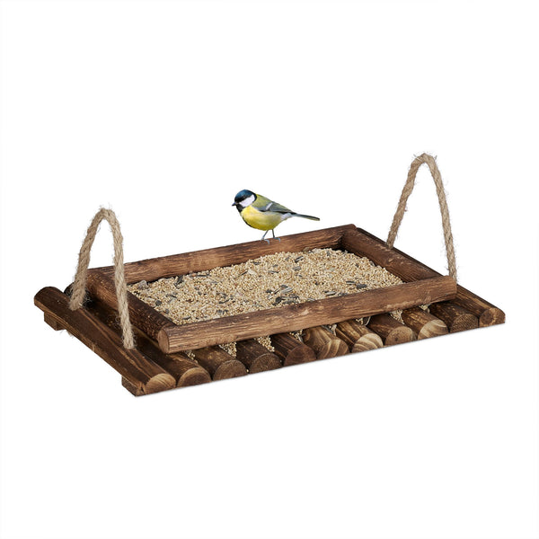 Vogelfuttertisch aus Holz für Gartenvögel