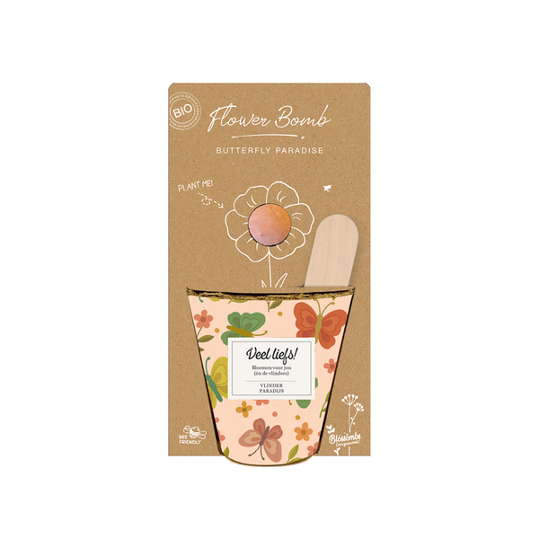 Grow Kit "Alles Liebe!" mit Schmetterlings-Mix Samenbombe