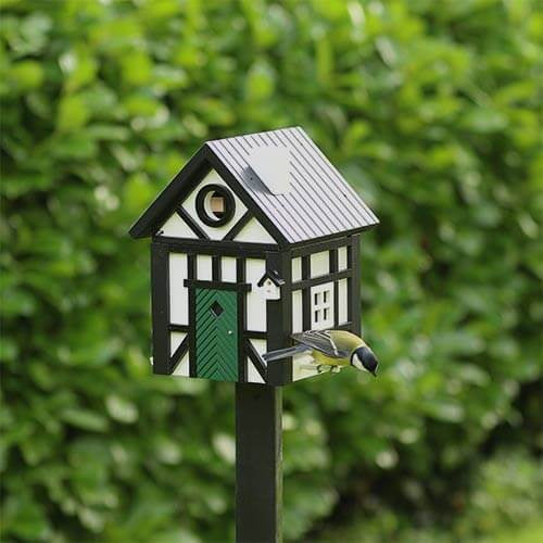 Vogelhaus Korsvirke Schwarz 2-in-1 Lärchenholz | Wildlife Garden