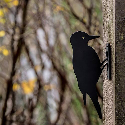 Silhouette – Buntspecht – Wanddekoration aus Metall für Garten & Balkon