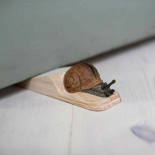 Houten Deurstopper Wijngaardslak - Decoratief & Functioneel | Wildlife Garden