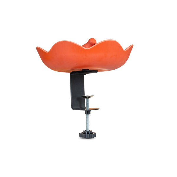 Balkon Voederschaal Balus (terracotta) – Compacte voederschaal met klem voor balkons