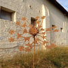 RUST - Cortenstahl-Drehspinner Kleeblatt/Blume