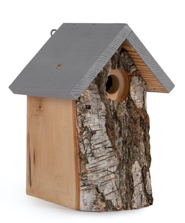 Blaumeisen-Nistkasten Kirkenes Birkenrinde 28mm | Vogelbescherming