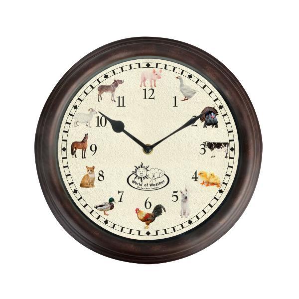 Uhr mit Bauernhoftiergeräuschen