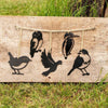 Metall-Silhouetten Mini-Vogel-Set