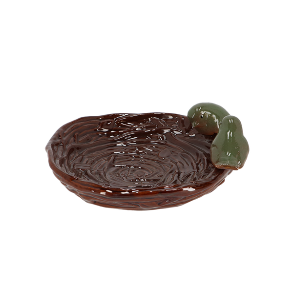 Nest aus Keramik für Vogeltränke