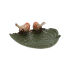 Birdbath Keramikvögel auf Blatt