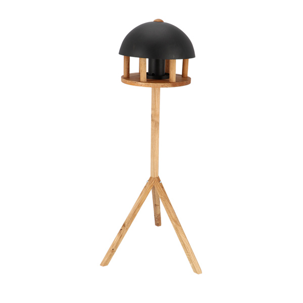 Futtertisch Eiche schwarz Dach + Silo