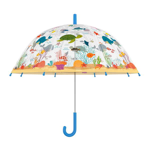 Kinderregenschirm transparente Unterwasserwelt