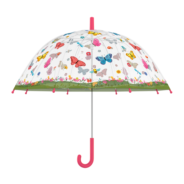 Kinderregenschirm mit transparenten Schmetterlingen