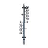 Thermometer Zahlen schwarz