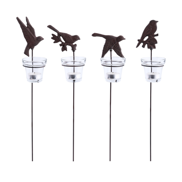 Gartenkerzenleuchter Vögel 1.