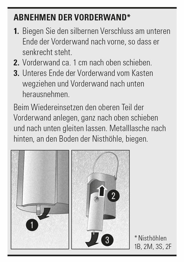Mezenkast 1B wit van houtbeton – nestkast voor koolmees en pimpelmees – foto 4