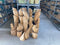 Holzskulptur Eule auf Stamm