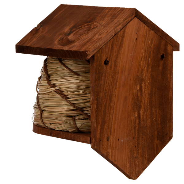 Vogelhaus Bienenkorbform Fichtenholz und Schilf | Esschert Design