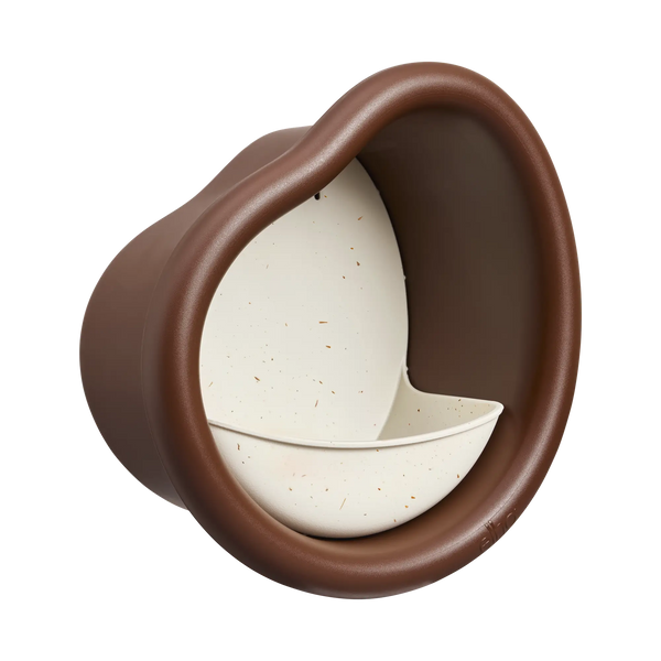 Organic vogelvoeder kastanje bruin – vogelvoerhuisje & vogelbad voor tuin & balkon | Duurzaam gerecycled kunststof & weerbestendig