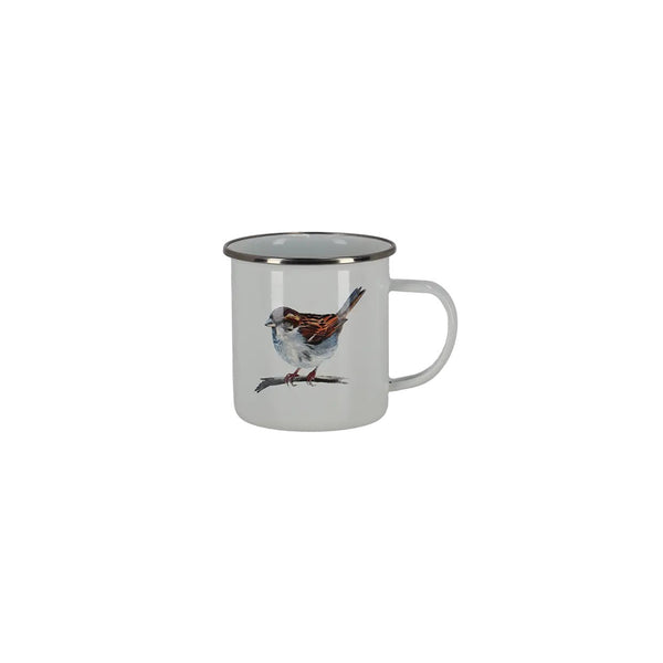 Emaille mok aquarel vogel – design 3