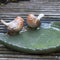 Birdbath Keramikvögel auf Blatt